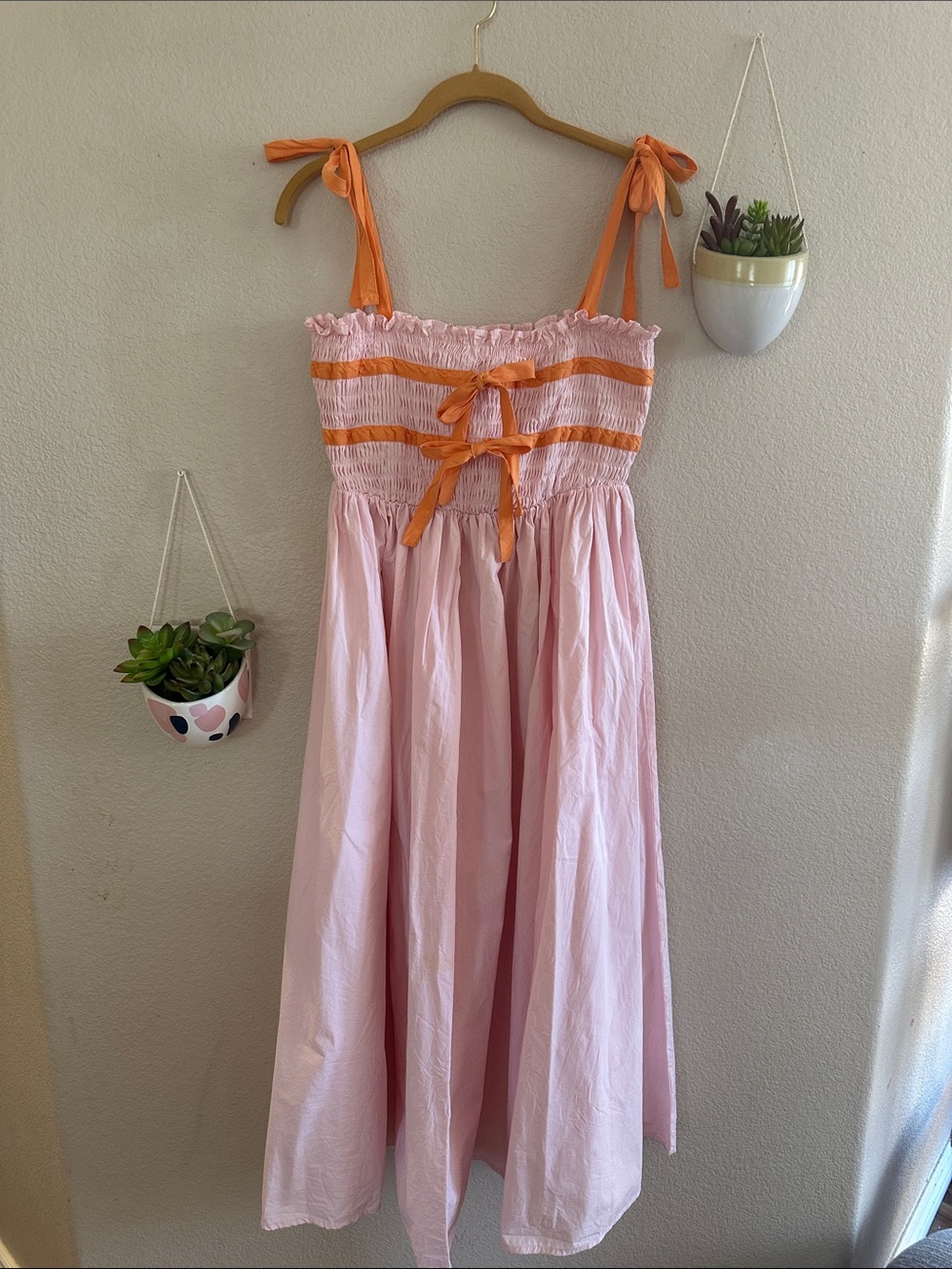 ModCloth Mable Smocked Tie Dress Colorblock Midi Maxi Dress Large